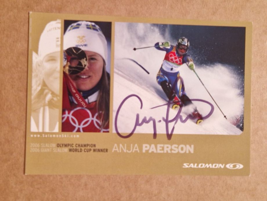 Autografi: Anja Paerson - handsigniert – Usato da Menziken venduto da Autogramme
