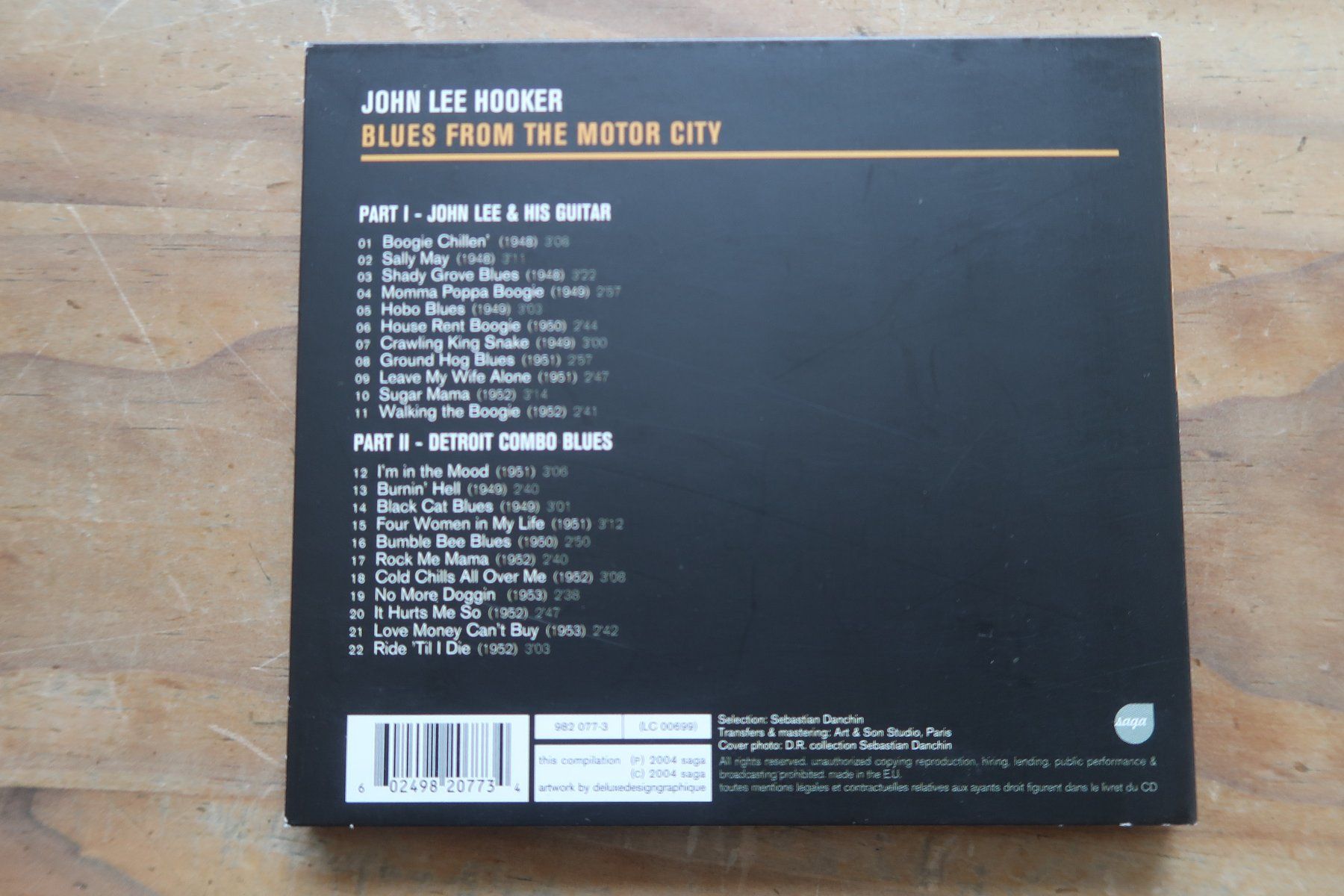 CD: JOHN LEE HOOKER - BLUES FROM THE MOTORCITY - CD – Usato da Basel venduto da Patiscat 1