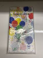 Happy Birthday Tablecover Plastic 54"x108" New