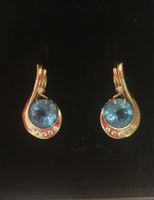 Boucles d'oreilles en or avec topazes