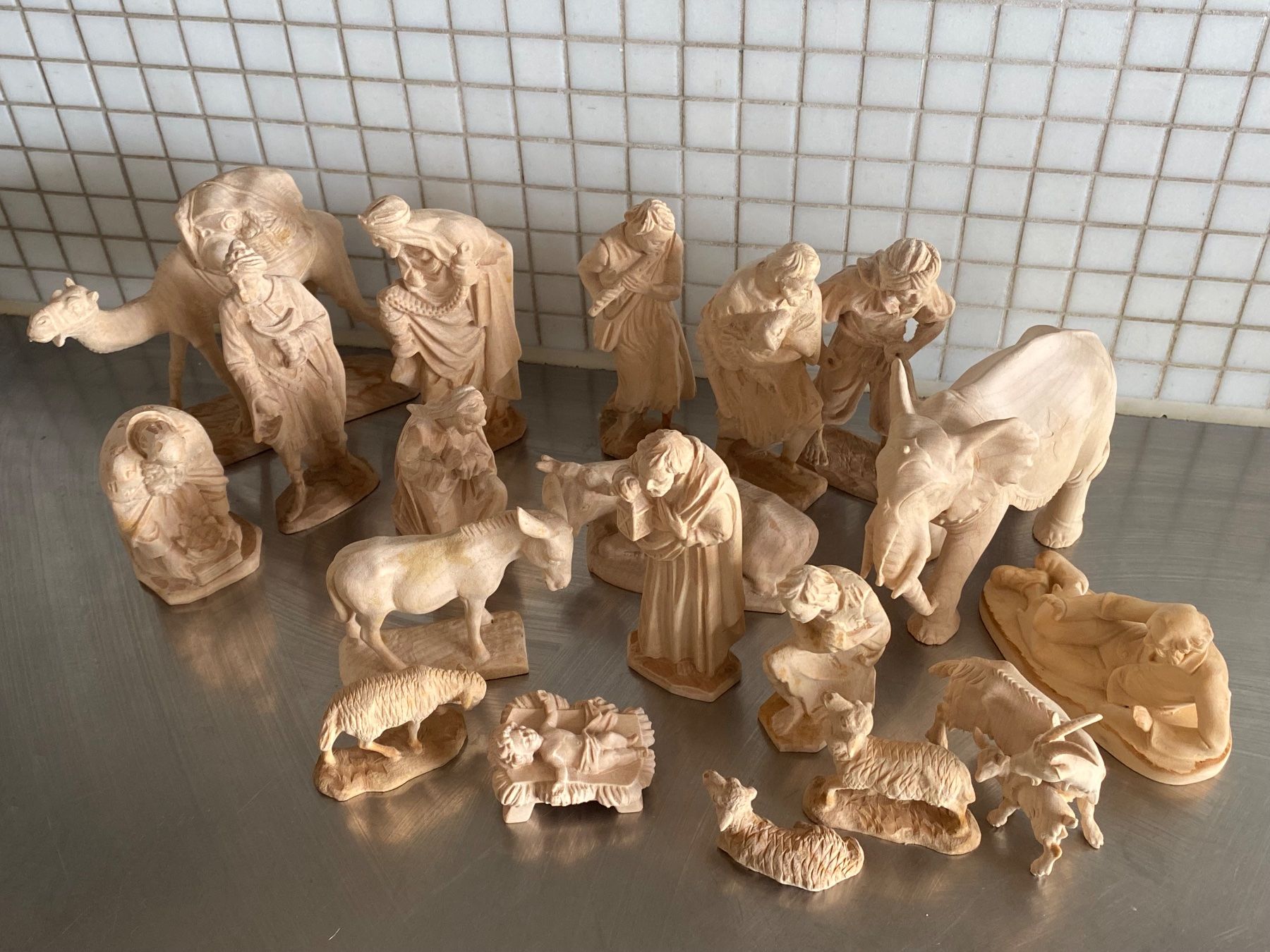 Xilografie: Schnitzerei Kunst Krippe Wallnöfer-Grond Müstair – Usato da Solothurn venduto da BORGHAGEN 5