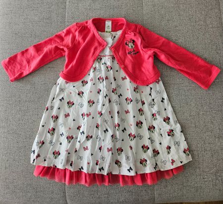 Kleid mit Jäckchen Minnie Maus & Latzrock Gr.92, neuwertig!