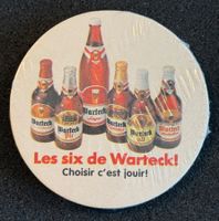 6 sous-bocks Warteck vintage neufs sous emballage