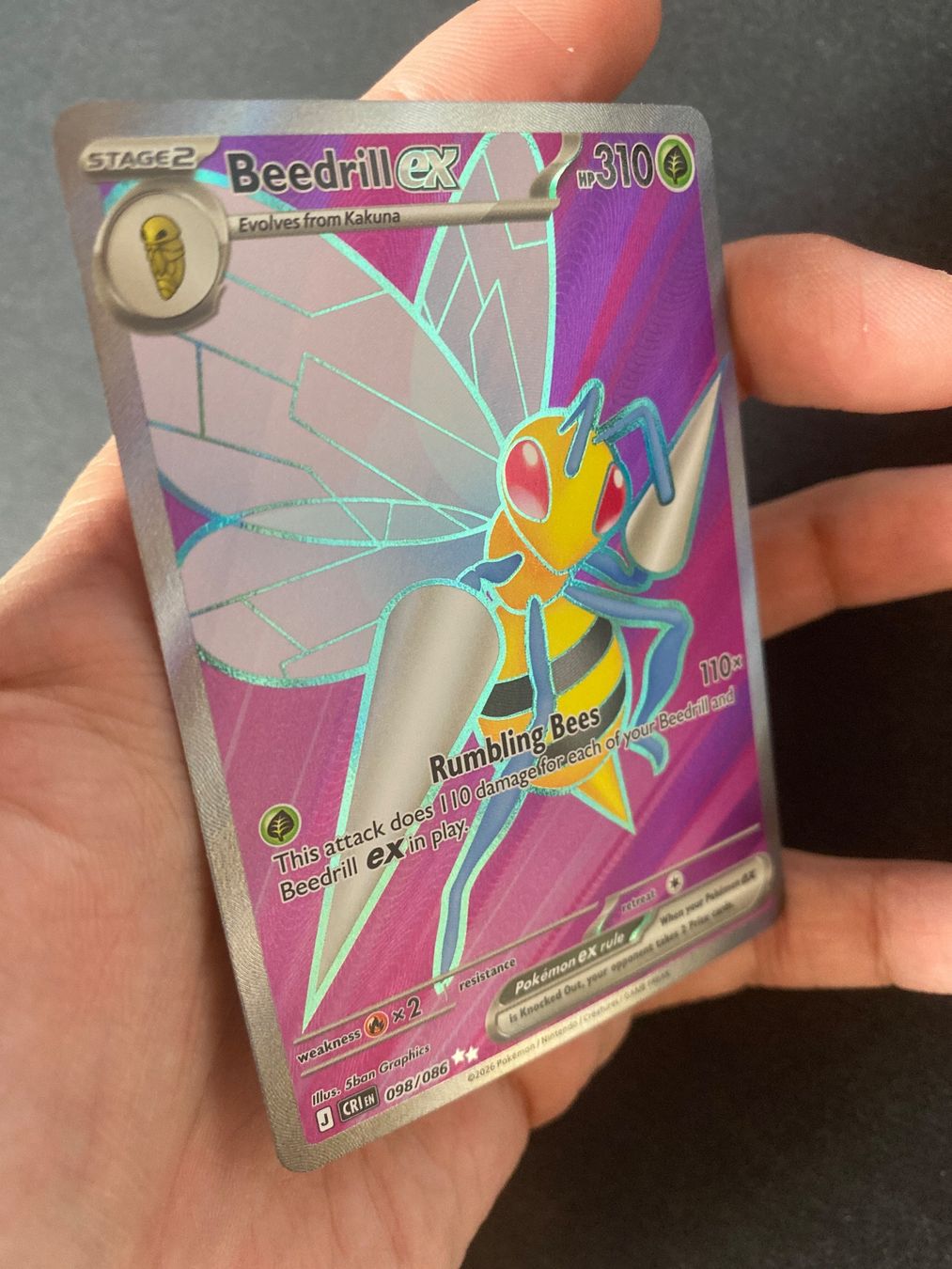 Pokémon Sammelbilder & Trading cards: Beedrill ex 98 - Bibor ex - Chaos Rising - EN – Neu (gemäss Beschreibung) aus Hausen AG von Shrade 1