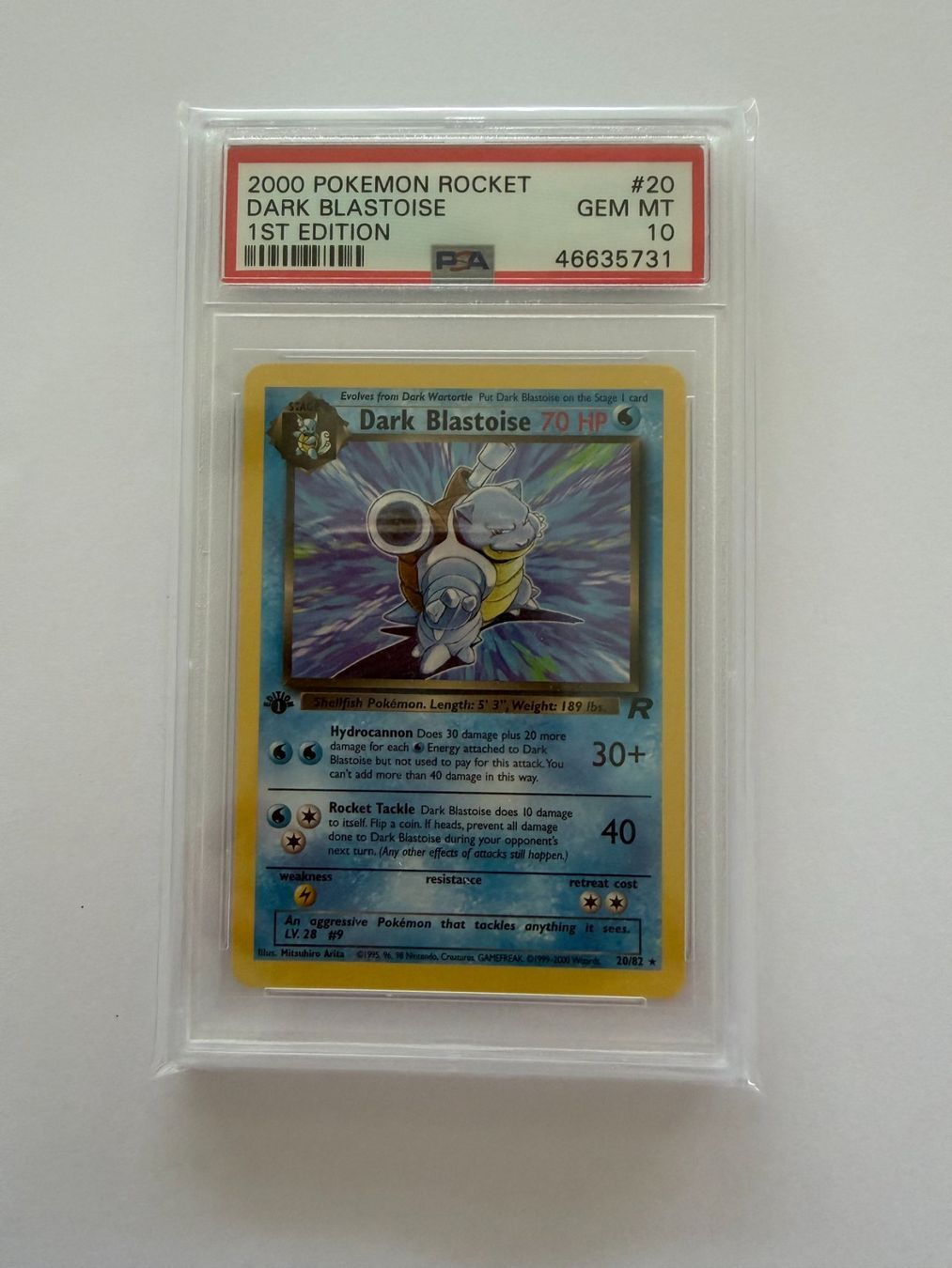 Pokémon Sammelbilder & Trading cards: Dark Blastoise #20/82 Team Rocket 1st Edition PSA 10 Pokémon – Gebraucht aus Dietikon von topkap