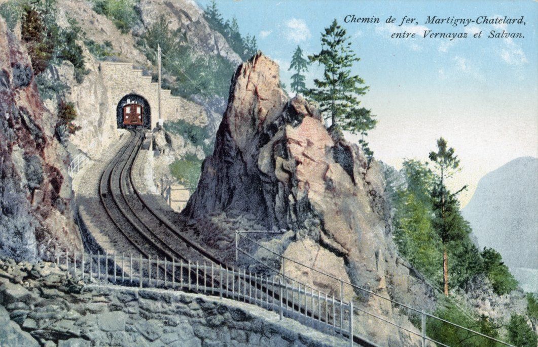 Cartes postales: Martigny-Châtelard VS -  Ch. de fer entre Vernayaz et Salvan – D'occasion à Brig par Valcards54