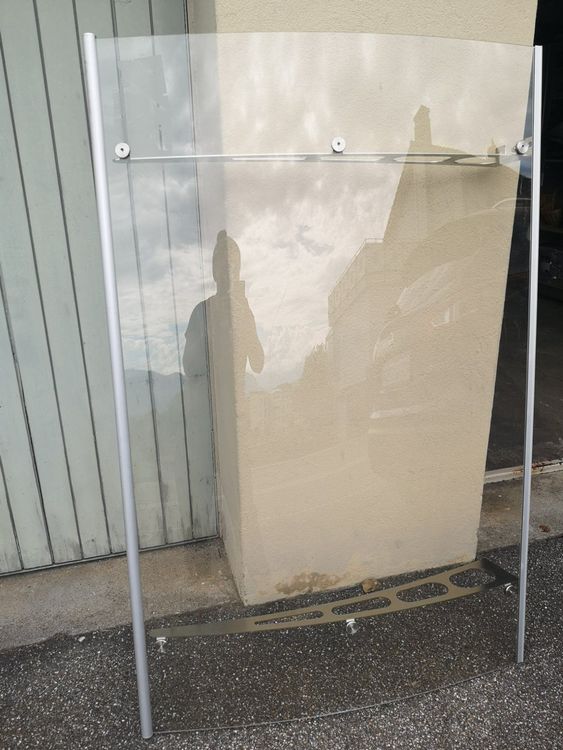 Blinky Vordach Aluminium Iris 95x150cm - Transparente Überdachung Für Terrasse & Eingang