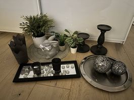 IKEA Deko-Set Kerzenhalter Pflanzen Tablett & Accessoires