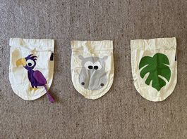 FLEXA Betttaschen / Aufbewahrungstaschen  3er-Set Safari