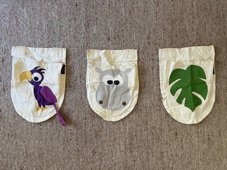 FLEXA Betttaschen / Aufbewahrungstaschen  3er-Set Safari