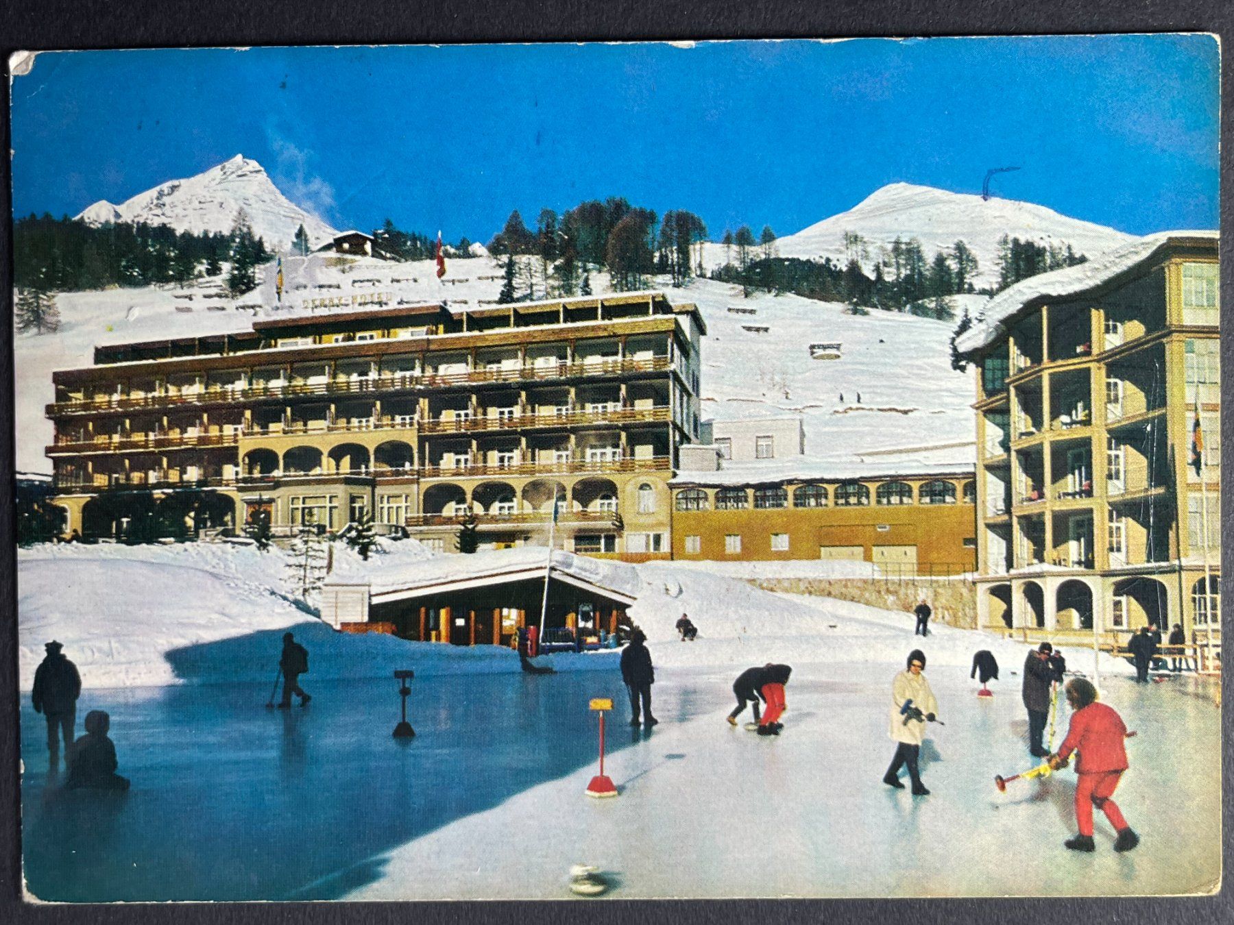 Ansichtskarten: Davos - Derby-Hotel – Gebraucht aus Steg VS von _vinci_