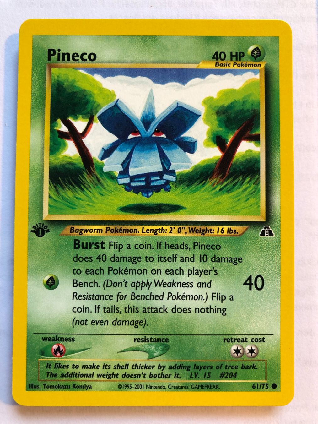 Sammelbilder & Trading cards: Pineco 1st Neo Discovery - MINT - ab 1.- – Gebraucht aus Giubiasco von dan_pr8b