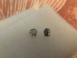 Elegante kleine silberfarben Edelstahl Ohrstecker "Baum",neu