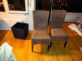 4x Stuhl Stühle Polyrattan Rattanstuhl