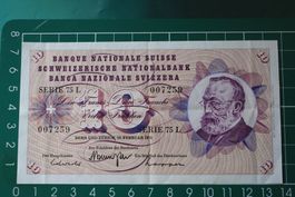 gottfried keller banknote 10 franken 1971