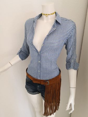 🤩MANGO VICHY BLUSE BLAU-WEISS NEU & GUCCI P.