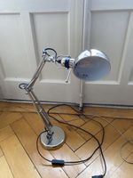 Schreibtischlampe Metall „Forså“, silberfarben