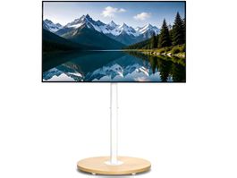 TV Ständer weiss rollbar für 40-75 Zoll TVs, TV Standfuss