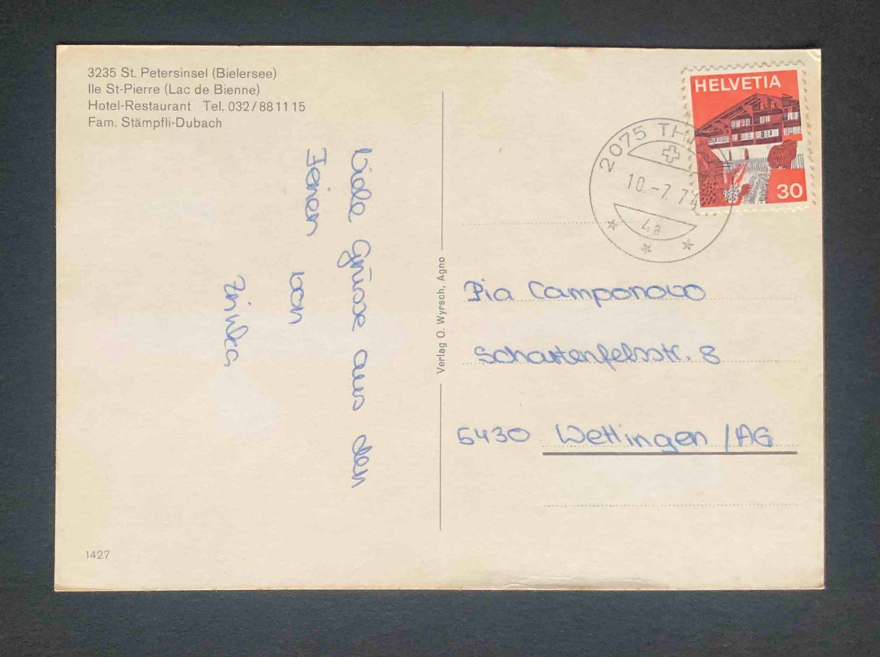 Cartoline postali: AK St Petersinsel Bielersee – Usato da Goldau venduto da artelier1 1