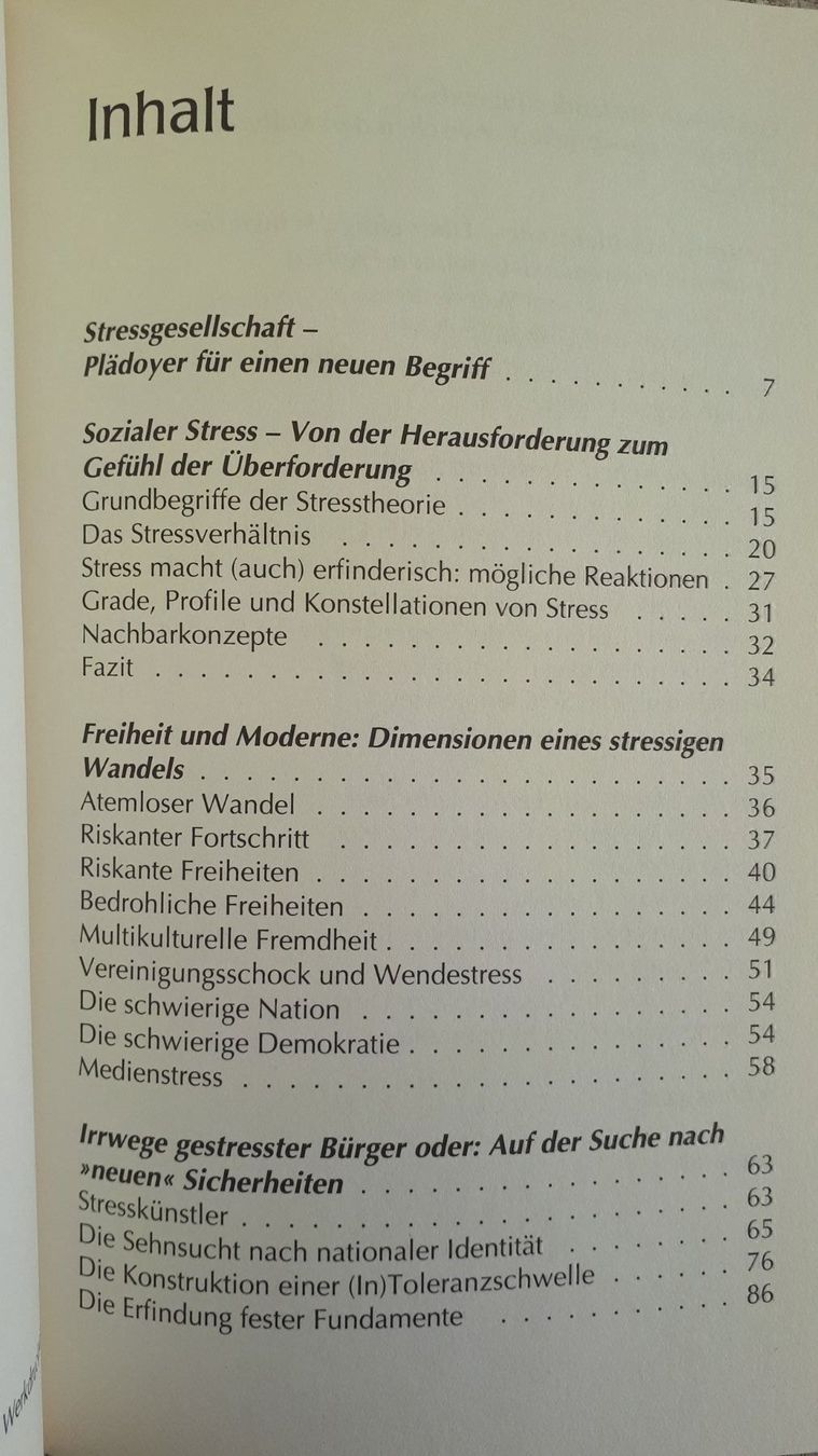 Libri: K  Peter  Fritzsche Die Stressgesellschaft – Usato da Basel venduto da Alacant 3