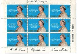 Block "Queen Mum". Tristan da Cunha.