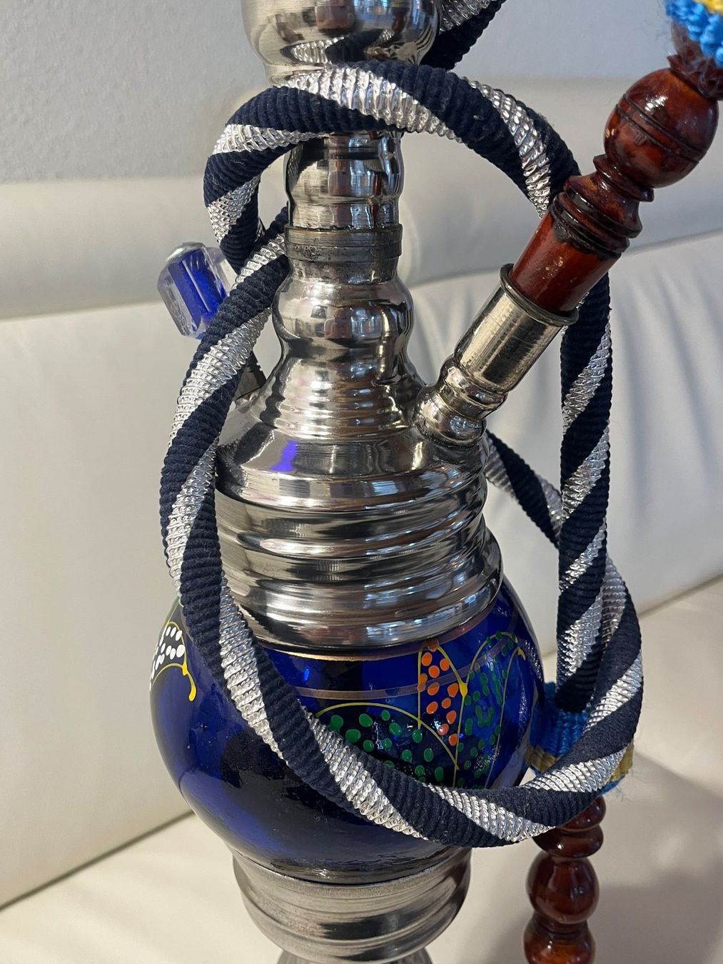 Narghilé: Shisha Wasserpfeiffe neu Blau/silber – Nuovo (secondo la descrizione) da Roggwil TG venduto da Jolivon63 1