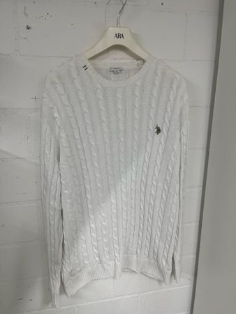 Herren Pullover US Polo Assn weiss Grösse XL Zustand gut
