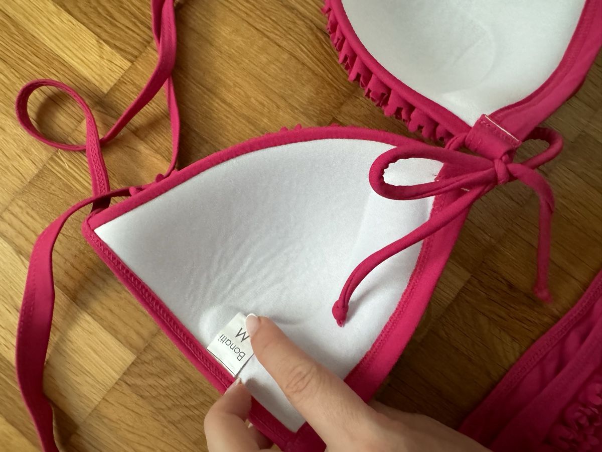 Altra biancheria intima: Bikini pink 75 B & Badehose Gr. M - Raffung Bänder – Usato da Jona venduto da Good_luck_ 2