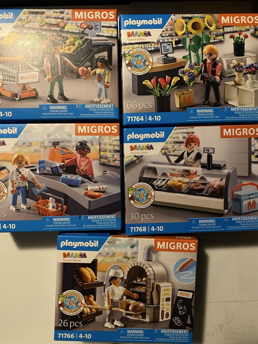 Playmobil Giocattoli: Set Playmobil Migros mania – Nuovo e nell'imballaggio originale da Bouveret venduto da wes_7zll