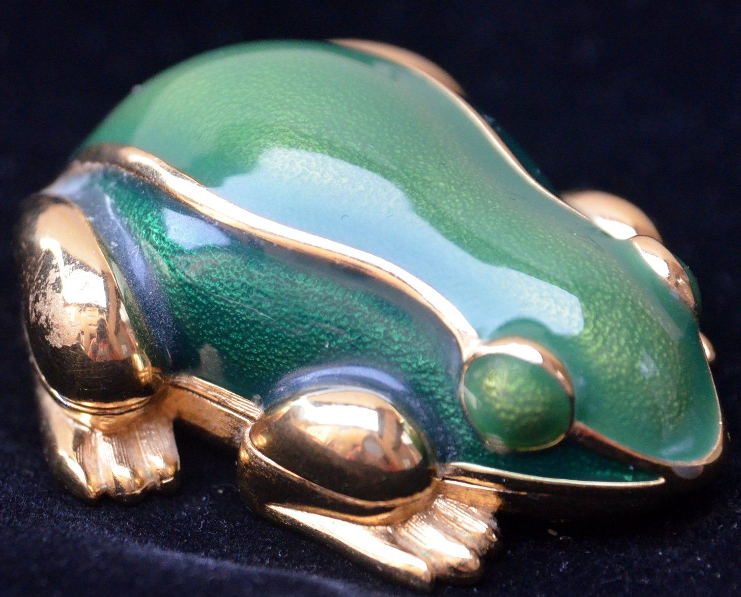 Estée Lauder Flaconi: Estée Lauder Cinnabar Frog Solid Perfume 1989 – Usato da Collonges venduto da arashee 3