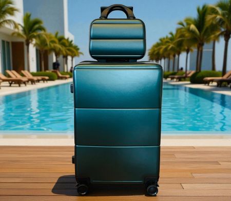 Beautycase + Reisekoffer Gr. L gateBAG 67cm Navy Grün NEU