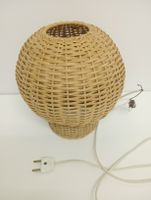 Vintage Rattan Tischlampe Lampe Boho Mid-Century Korbleuchte