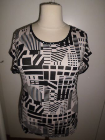T-shirt noir/blanc T. M