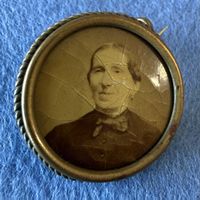 Antiker Biedermeier Portrait Brosche-Vintage