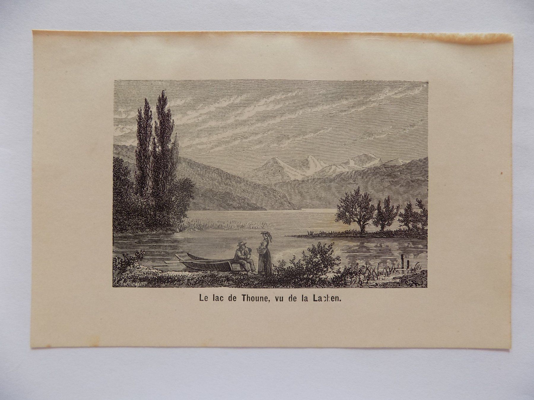 Incisioni: Lac de Thoune Thun Lachen – Usato da Risch venduto da Antikfee 1