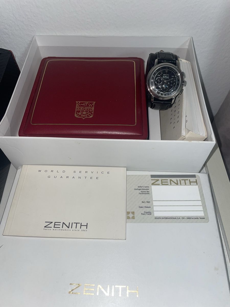 Zenith Orologi: ZENITH EL PRIMERO Chronograph Mondphase Kalender FULL-SET – Usato da Münchwilen TG venduto da Doke_Power7 5