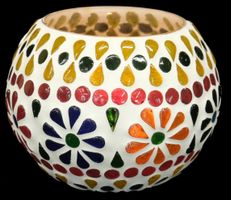 Mosaik Teelicht, handgearbeitet