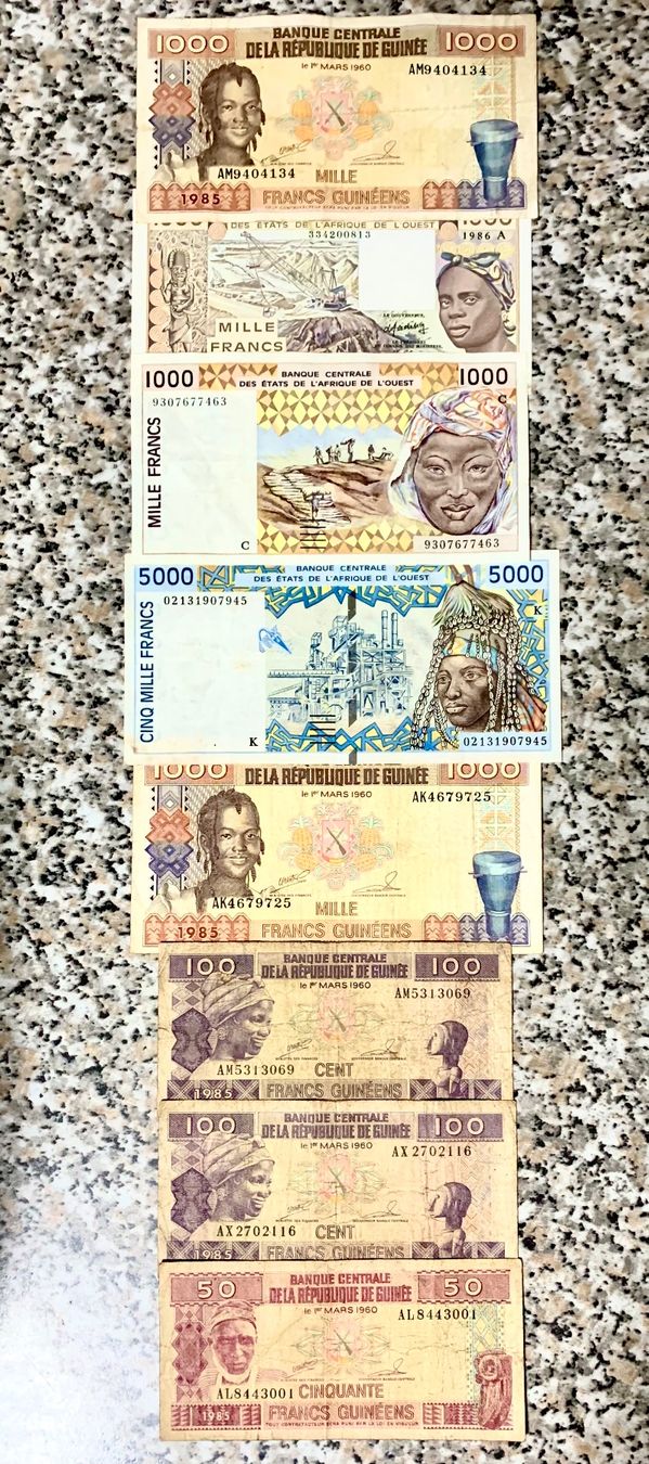 Banconote: Banknoten Lot Afrika – Usato da Oberentfelden venduto da NunoLouro