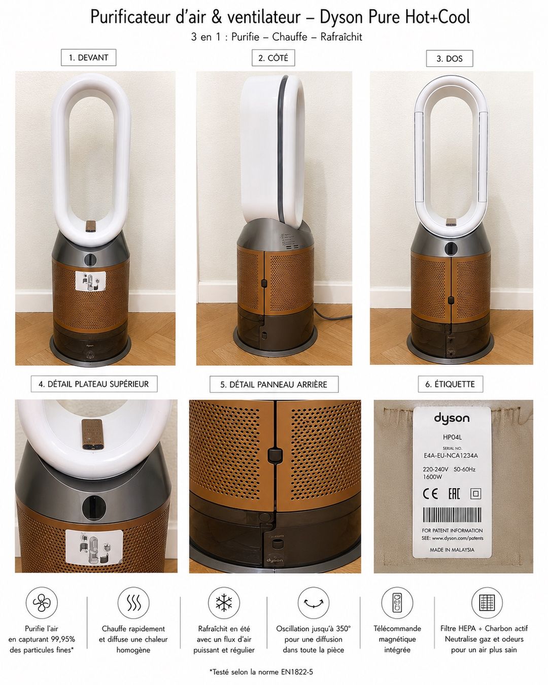 Dyson Purificatori d'aria: Dyson Pure Cool HP04 - Très bon état – Usato da Genève venduto da mia_72tw