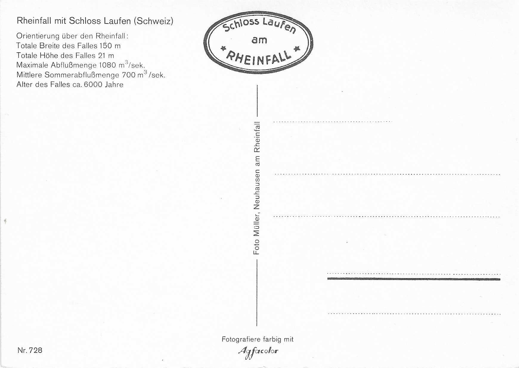 Cartoline postali: Rheinfall mit Schloss Laufen SH – Nuovo (secondo la descrizione) da Rothrist venduto da Stranglehold 1