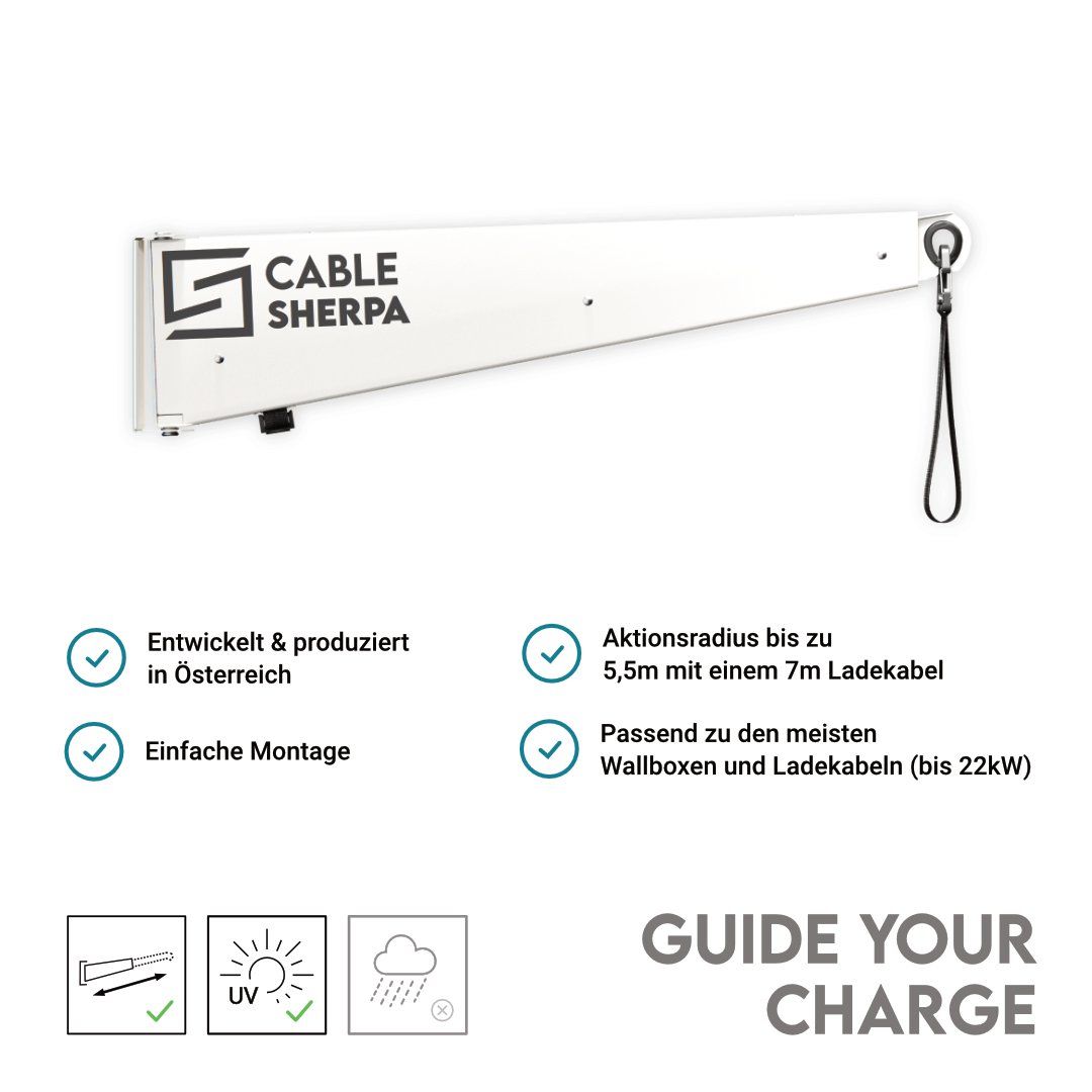 Wandhalterungen: E-Ladekabelmanagementsystem Cable-Sherpa (weiss) – Neu (gemäss Beschreibung) aus Dübendorf von THFR