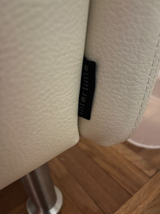 Elegante Intertime Ledercouch, creme-weiss, Top Zustand! (Gebraucht) in ...