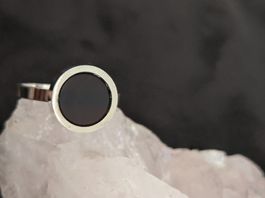 Ring Silber 925 mit schwarzem Stein