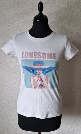 11) weisses T-Shirt von EVIS, Grösse  S/M
