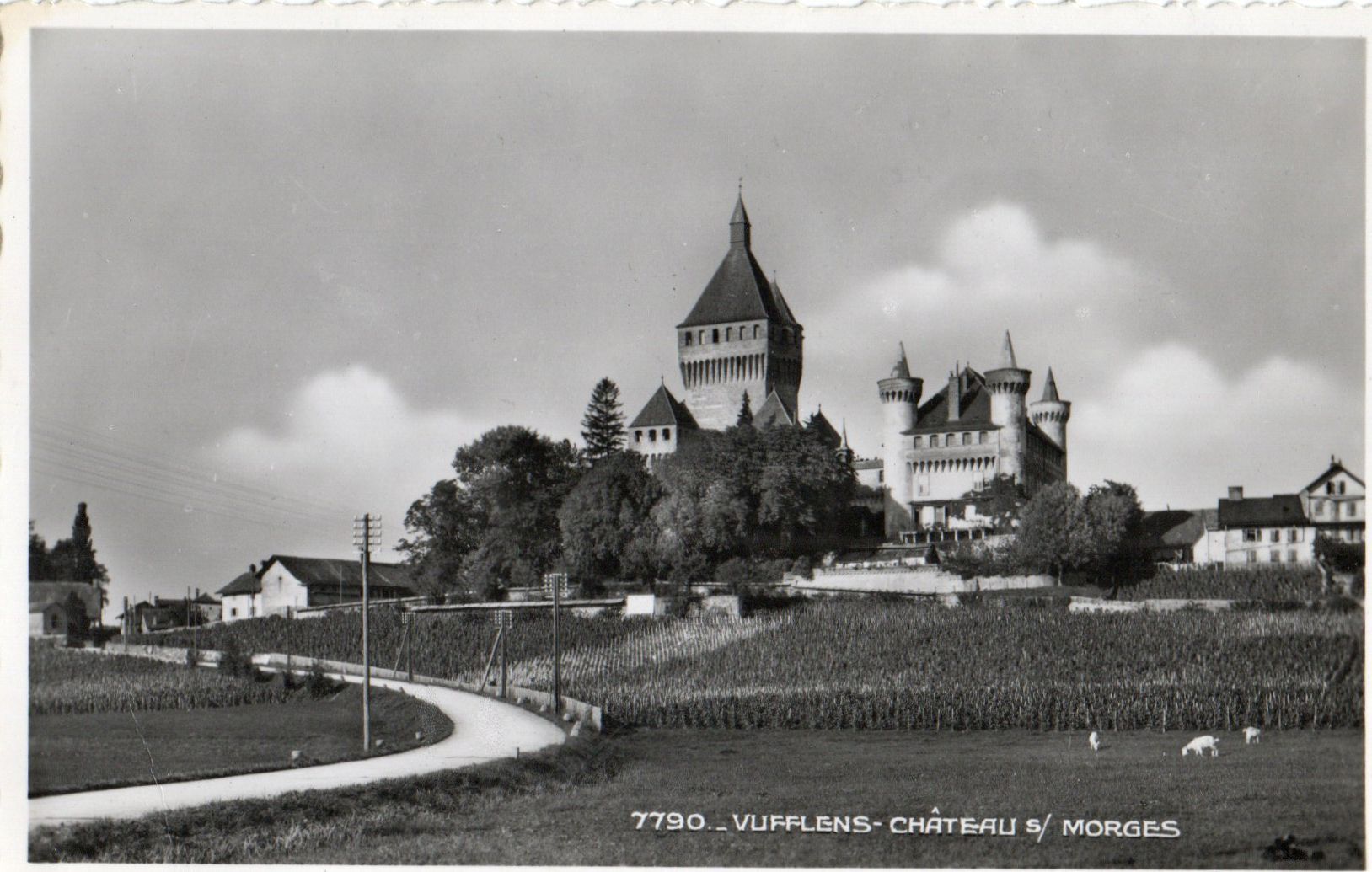 Cartoline postali: Vufflens -Château s/Morges – Usato da Melano venduto da pisonsdro