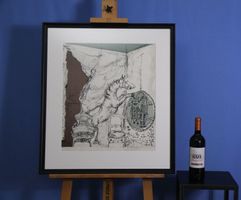 Romolo Esposito, Lithografie 1962, neu gerahmt, top Zustand