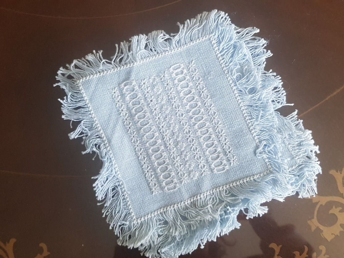 Untersetzer: Untersetzer Stickerei Textil antik – Gebraucht aus Mörschwil von wunderkiste44 5