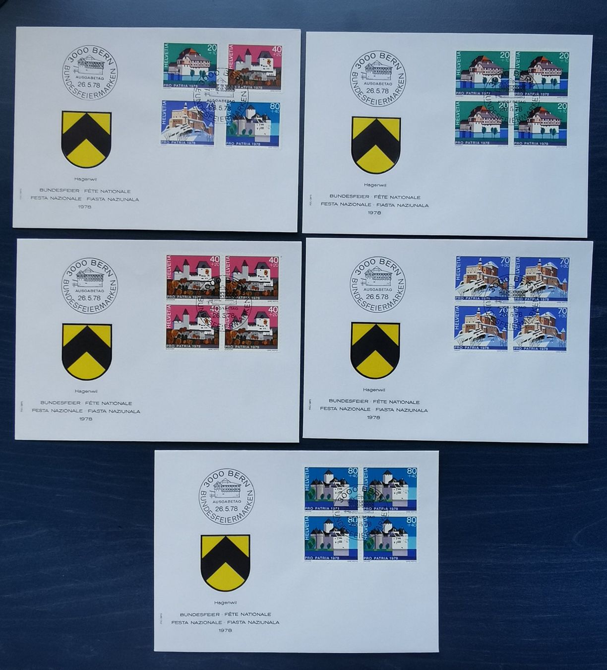 Tous les timbres: FDC PP 1978 – Neuf (Voir description) à Aadorf par Chnorli-Furz