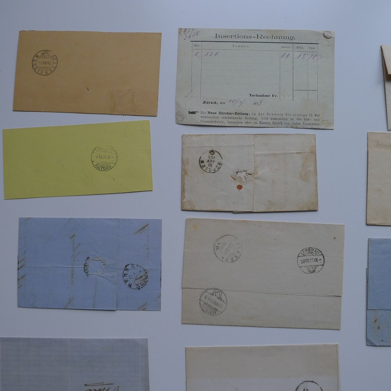 Tutti i francobolli: Sitzende Helvetia, kleine Briefe-Sammlung – Usato da Ebikon venduto da SilvioFreund 6