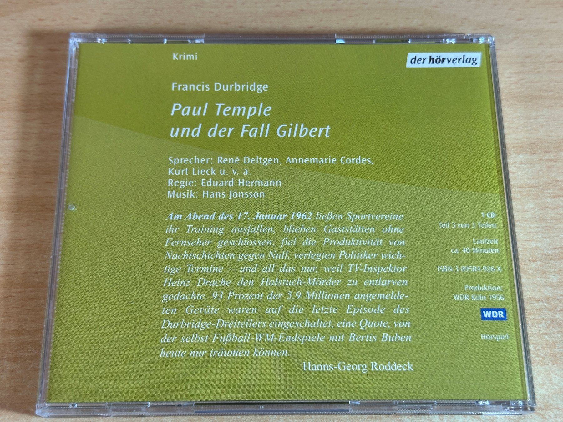 Audiolibri: Francis Durbridge - Paul Temple Und Der Fall Gilbert – Usato da Rikon im Tösstal venduto da Alpenmutz 3